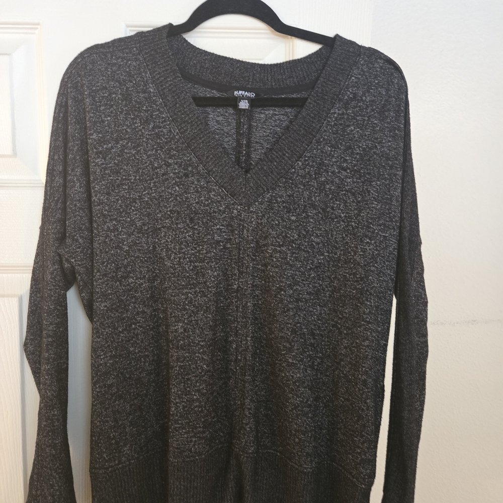 Buffalo David Bitton Black Heathered V-Neck Sweater